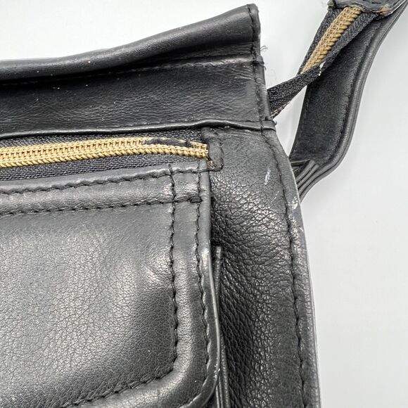 As Is Fossil 1954 Leather Crossbody Bag with Key Black New American Classic - Picture 4 of 13